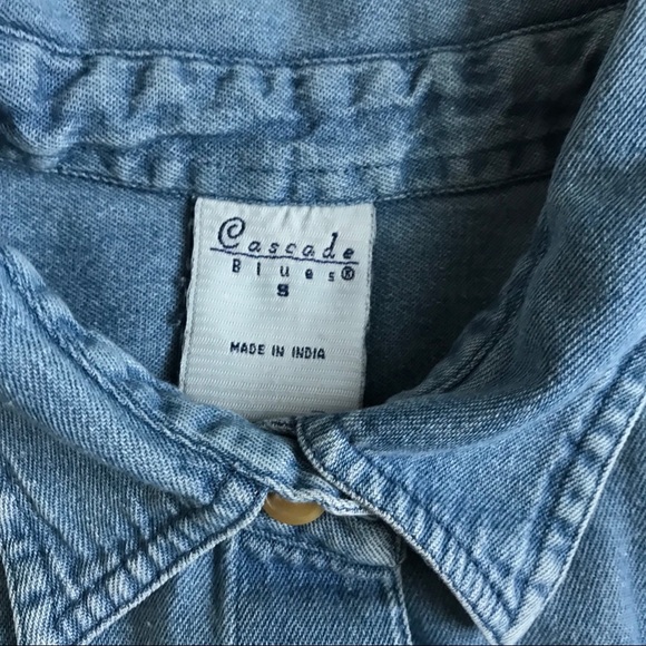 Ugly Christmas “Sweater” Denim Embroidered Top S - Picture 4 of 6